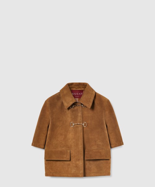 [GUCCI-구찌]말빗이 달린 스웨이드 재킷 815070