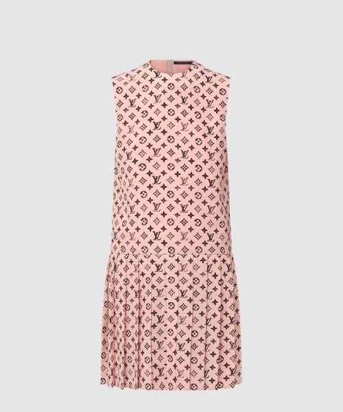 [LOUIS VUITTON-루이비통]워시드 모노그램 플리츠 드레스 1AIAPR