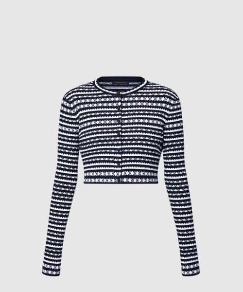 [LOUIS VUITTON-루이비통]스캘럽 스트라이프 가디건 1AHJ21