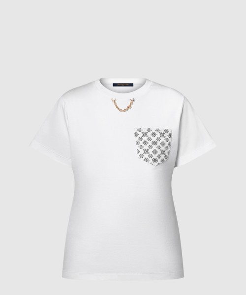 [LOUIS VUITTON-루이비통]시그니처 플라크 티셔츠 1AHX91