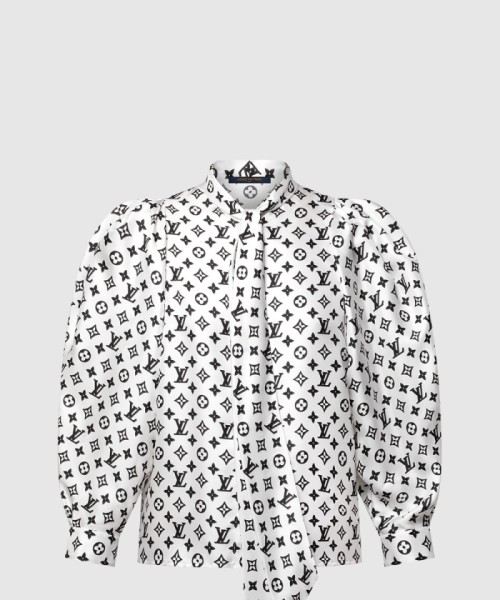 [LOUIS VUITTON-루이비통]3D 모노그램 퍼프 슬리브 블라우스 1AHHJA