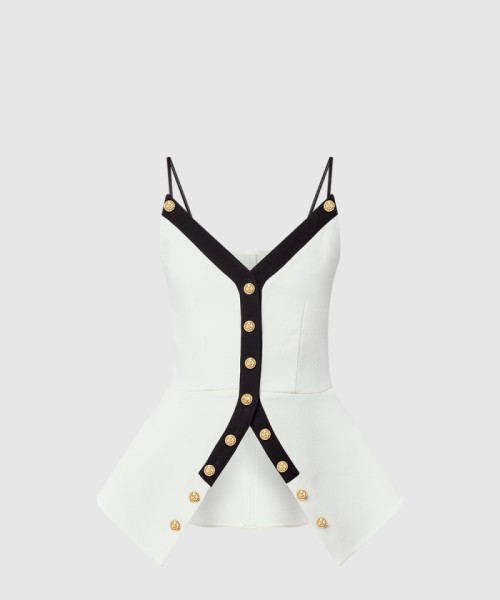 [LOUIS VUITTON-루이비통]버튼드 페플럼 톱 1AGSH8