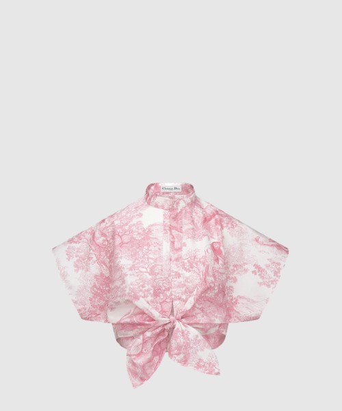 [DIOR-디올]Dioriviera 타이 크롭 블라우스 541B6