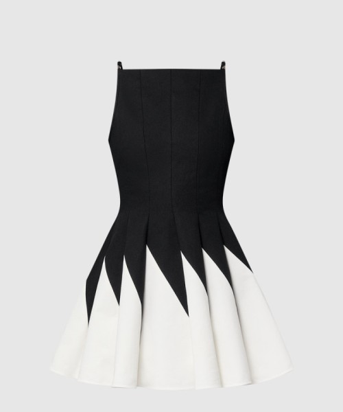 [LOUIS VUITTON-루이비통]컬러 블록 플리츠 드레스 1AHGTK