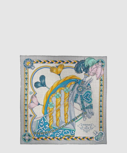 [HERMES-에르메스]Harnais de Coeur 스카프 90
