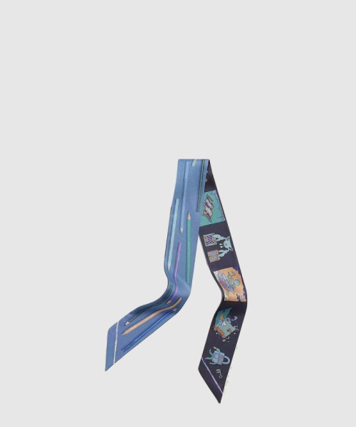 [HERMES-에르메스]A Vos Crayons et Carre Libre Twilly 스카프