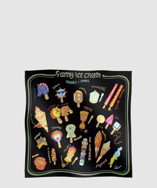 [HERMES-에르메스]Funny Ice Cream 스카프 90