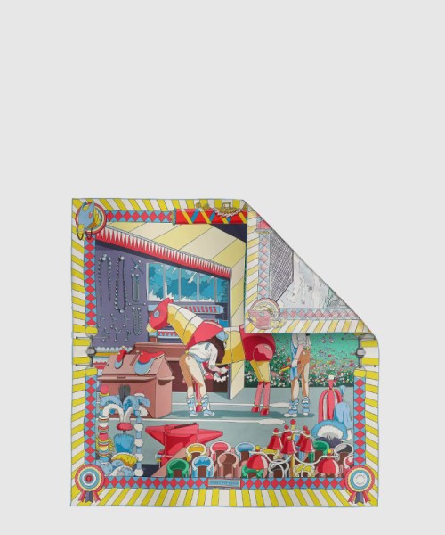 [HERMES-에르메스]Pony Pit Stop 더블 페이스 스카프 90