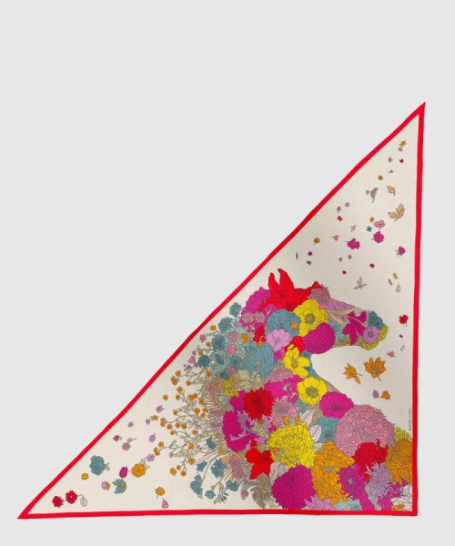 [HERMES-에르메스]Gentle Floral Cloak 자이언트 트라이앵글