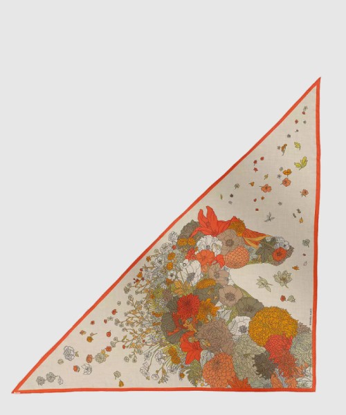 [HERMES-에르메스]Gentle Floral Cloak 자이언트 트라이앵글