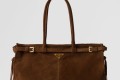 [PRADA-프라다]라지 스웨이드 핸드백 1BA439