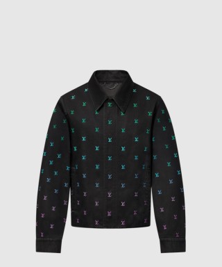 [LOUIS VUITTON-루이비통]블라종 그라디언트 엠브로이더드 데님 코치 재킷 1AGTEH