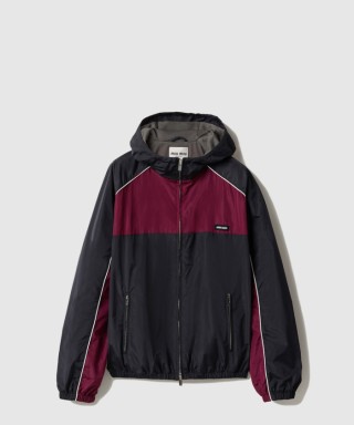 [MIUMIU-미우미우]테크니컬 실크 지퍼 블루종 재킷 ML1220