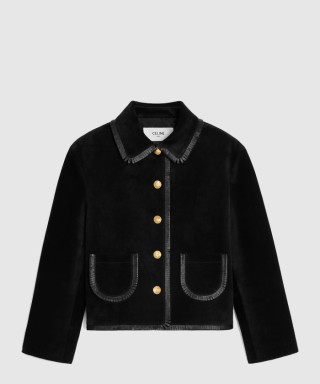 [CELINE-셀린느]스트레이트 블루종 재킷 스웨이드 RV0ML4