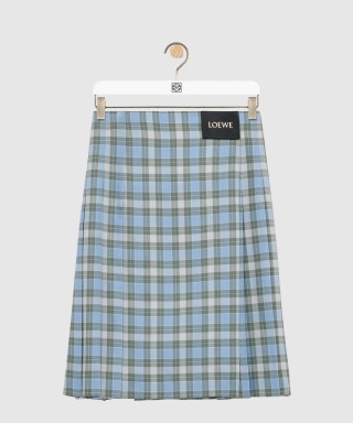[LOEWE-로에베]플리츠 스커트 울 혼방