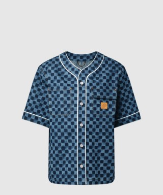 [LOUIS VUITTON-루이비통]Damier 데님 야구 셔츠 1AIMJM