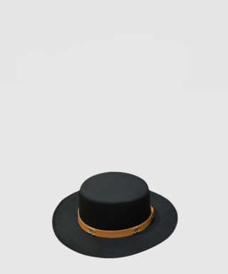 [CHANEL-샤넬]넓은 챙 플랫 탑 모자 AA7885