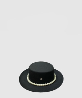 [CHANEL-샤넬]넓은 챙 플랫 탑 모자 AA1265