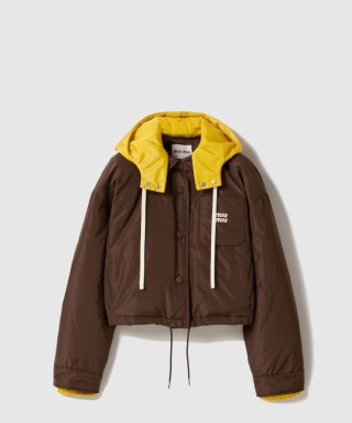 [MIUMIU-미우미우]테크니컬 퐁제 다운 후디 재킷 ML1315