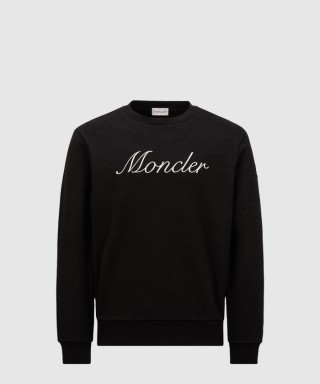 [MONCLER-몽클레어]자수 로고 코튼 스웨트셔츠