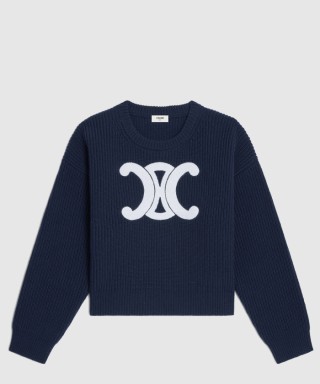 [CELINE-셀린느]크루넥 스웨터 리브드 울 RY0GS4