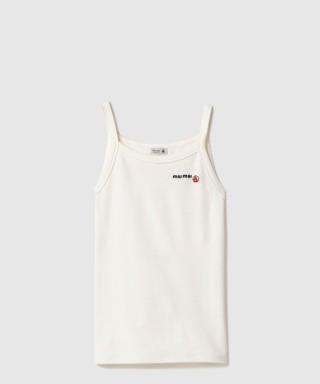 [MIUMIU-미우미우]Petit Bateau X Miu Miu 스트레치 저지 탑 MJT703