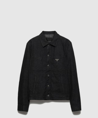 [PRADA-프라다]셰브론 데님 블루종 재킷 GEB254