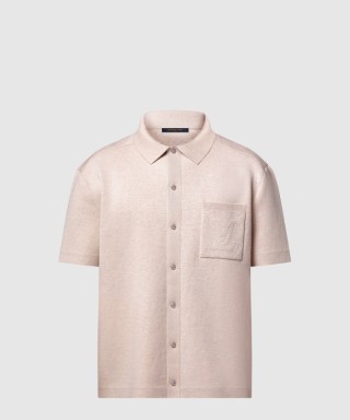 [LOUIS VUITTON-루이비통]모노그램 엠보스드 쇼트 슬리브드 니트 셔츠 1AHC98