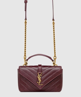 [SAINT LAURENT-생로랑]유광 가죽 소재의 COLLEGE 미니 779430