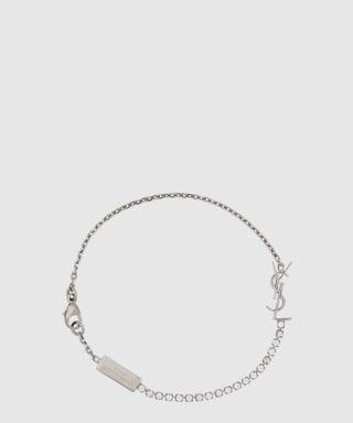 [SAINT LAURENT-생로랑]메탈 및 라인스톤 소재의 cassandre 참 브레이슬릿 712345