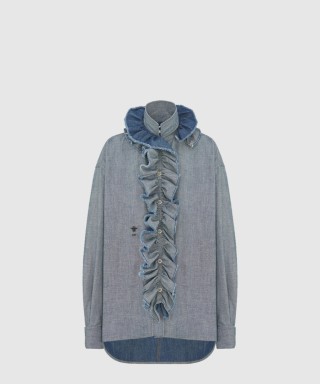 [DIOR-디올]블라우스 & 탈착식 루싱 칼라 552B1