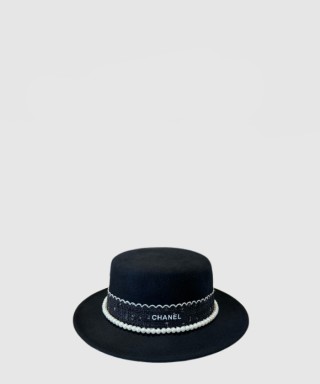 [CHANEL-샤넬]평면 고리 펠트 모자 AA8659