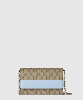 [GUCCI-구찌]GG 엠블럼 체인 지갑 838151