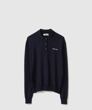 [MIUMIU-미우미우]울 니트 폴로 셔츠 MML934