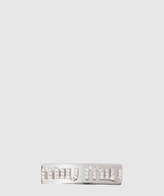 [MIUMIU-미우미우]크리스탈 메탈 헤어클립 5IF118